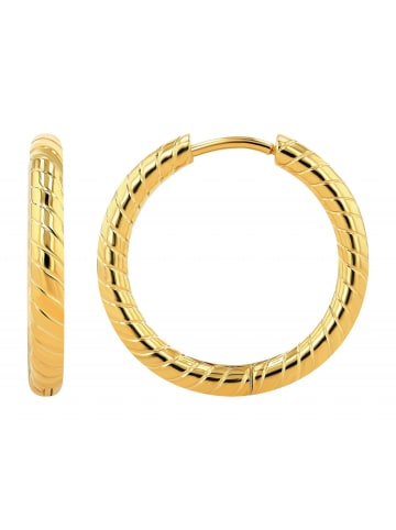 Adeliás Adeliás Damen Creolen aus Edelstahl in gold