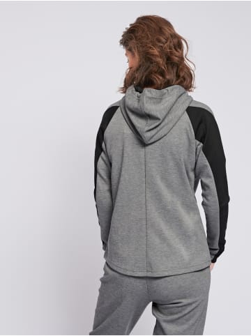 Hummel Reißverschluss Kapuzenpullover Raglanärmel Hmlessi Multisport Damen in GREY MELANGE