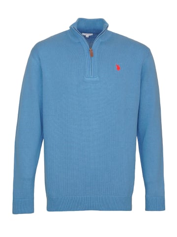 U.S. Polo Assn. Pullover 'Half Zip' in hellblau