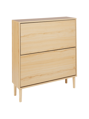 Beliani Schuhschrank NORRIS in Braun - (W) 80 x (H) 90 x (L) 24 cm