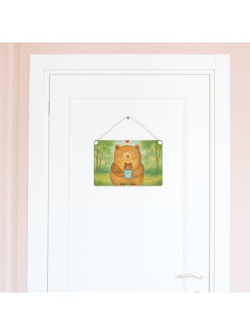 Mr. & Mrs. Panda Schild Bär Baby Design ohne Spruch in Weiß