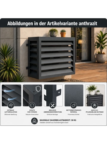 MCW Verkleidung für Klimaanlage O43, Grau-weiß