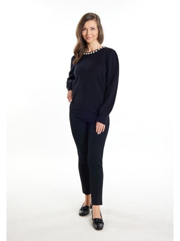 Usha Pullover Mit Perlen in Schwarz