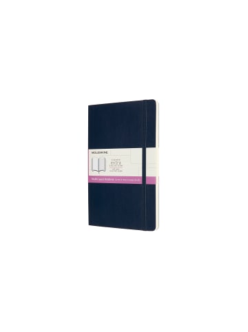 Moleskine Notizbuch mit weichem Einband, Liniert-Blanko "Classic Extra" in Saphir