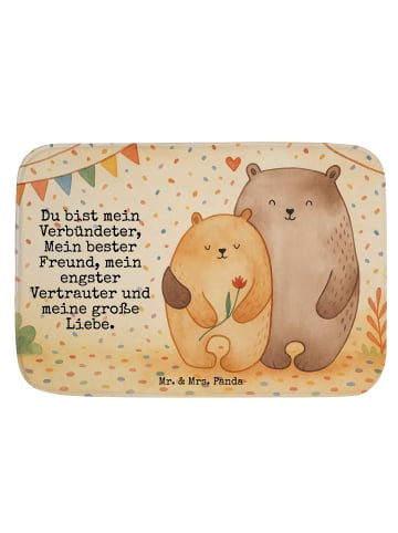 Mr. & Mrs. Panda Badvorleger Bären Liebe Design mit Spruch in Weiß