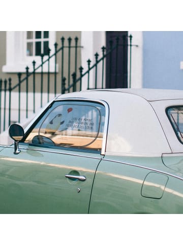 Mr. & Mrs. Panda Auto Sonnenblende Pinguin Luftballon mit Spruch in Weiß
