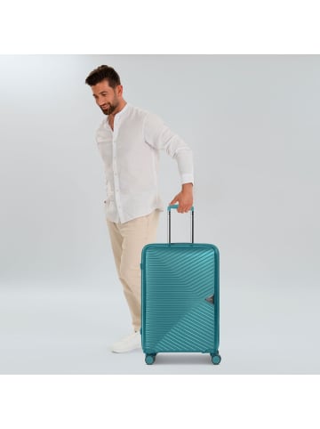 March15 Trading Gotthard Edition 4 Rollen Trolley 67 cm in aqua metallic