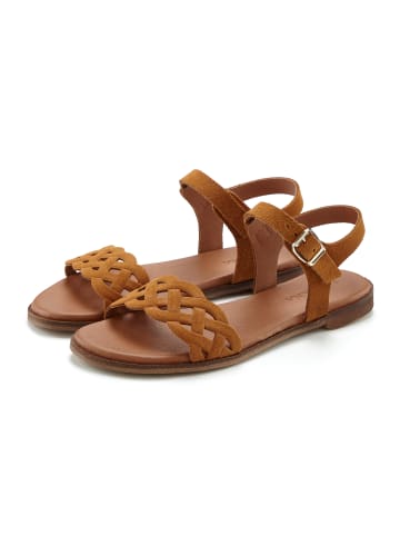LASCANA Sandale in camelfarben
