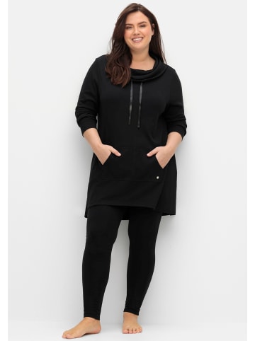 sheego Oversize-Shirt in schwarz