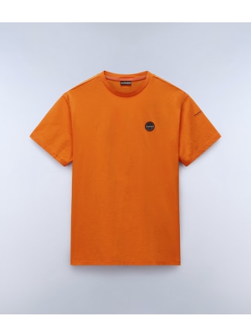 Napapijri T-Shirt "S-Badge Ss" in Orange