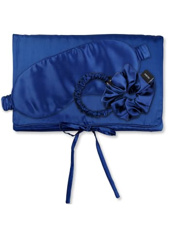 Ailoria TRAVEL SET HAIR tasche, schlafmaske, scrunchie s & scrunchie m in blau