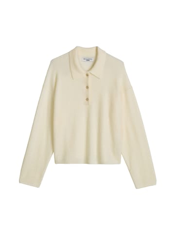 Marc O'Polo DENIM Strick-Poloshirt relaxed in White Blush