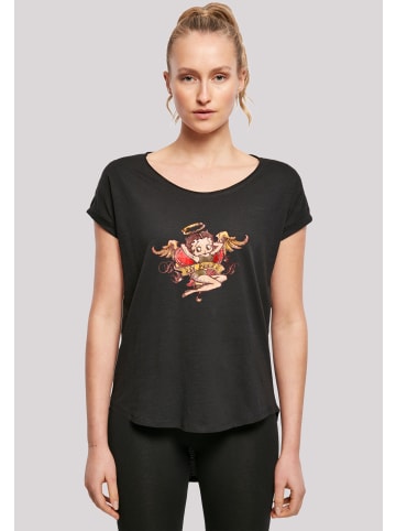 F4NT4STIC Long Cut T-Shirt Betty Boop Lil Angel Tattoo in schwarz