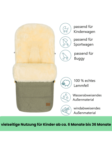 fillikid Winterfußsack Bernina Lammfell Exklusiv in Pistazie