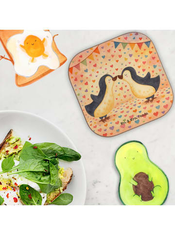 Mr. & Mrs. Panda weinuntersetzer Pinguin Liebe Design ohne Spruch in Weiß