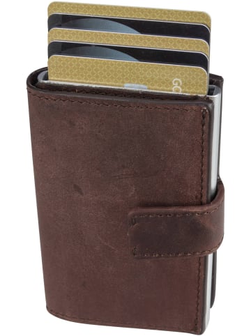 Strellson Kreditkartenetui Camden C-Three E-Cage SV8F in Dark Brown