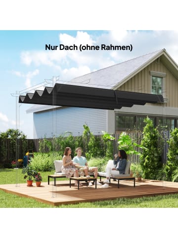Outsunny Ersatzdach 286L x 245B x 23H cm Dunkelgrau