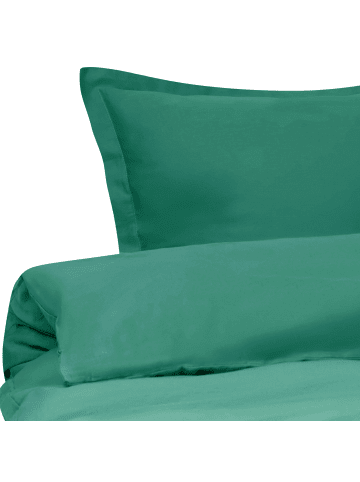 Beliani 3-tlg Bettwäsche-Set PARKROSE in Grün