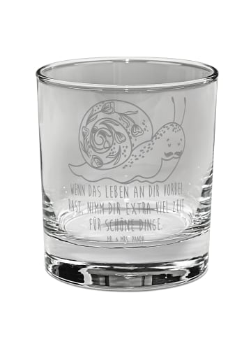 Mr. & Mrs. Panda Whiskey Glas Schnecke Sir mit Spruch in Transparent