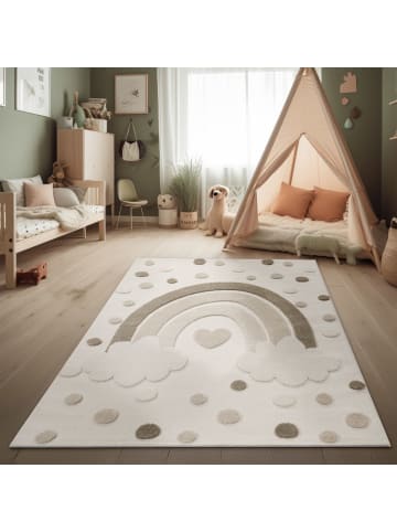 KADIMA DESIGN Kinderteppich Regenbogen Kinderzimmer in Sand