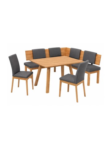 58 aufm Kessel ECKBANKGRUPPE Modern Danny 2 für 7 Personen Massivholz Kernbuche/Grau