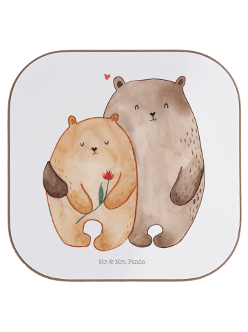 Mr. & Mrs. Panda Untersetzer Bären Liebe ohne Spruch in Weiß