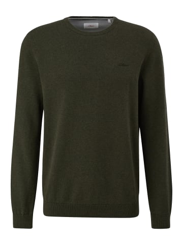 S. Oliver Pullover Basic in Dunkelgrün