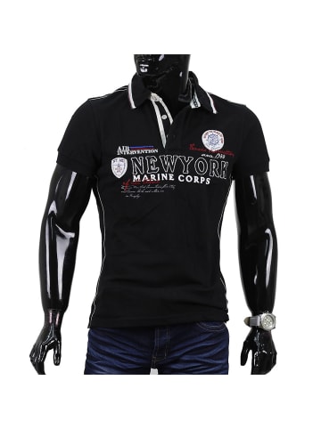 Arizona-Shopping Poloshirt Luxury Shirt Sommer Strand in Schwarz-2