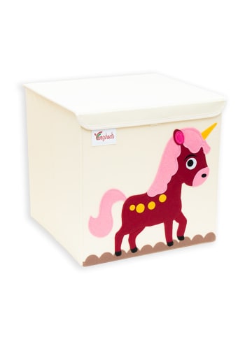 Intirilife Aufbewahrungsbox mit Deckel Kinder kompatibel mit Kallax Regalen in Pferd