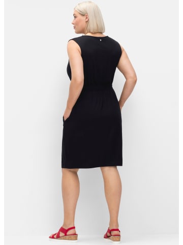 sheego Jerseykleid in schwarz