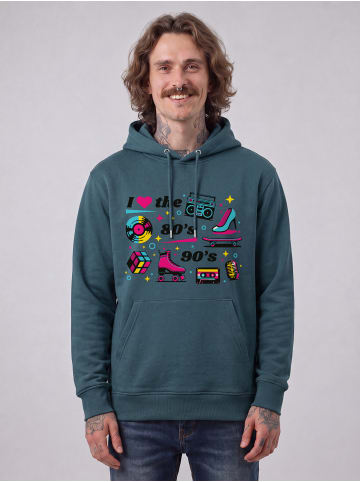 wat? Apparel Sweatshirt 80s Love in Petrol
