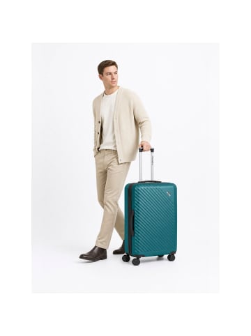 Check.In Paradise 2.0 4 Rollen Trolley M 68 cm mit Dehnfalte smaragd green