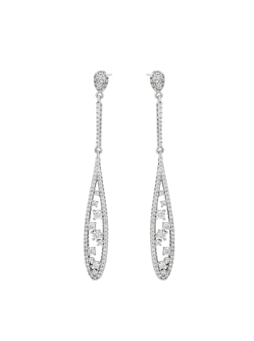 NAEMI Women Earrings in Silver White