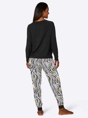 WITT WEIDEN Schlafanzug in schwarz-limone-bedruckt