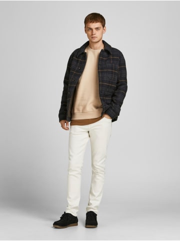 Jack & Jones Basic Sweater Langarm Shirt Rundhals Pullover JJESTAR in Beige