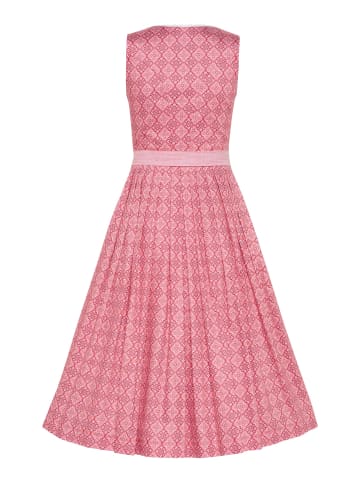 Berwin Dirndl mit ornamentalem Muster und Streifenschürze