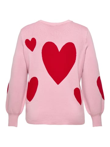 ONLY Carmakoma Strickpullover in Romance Rose