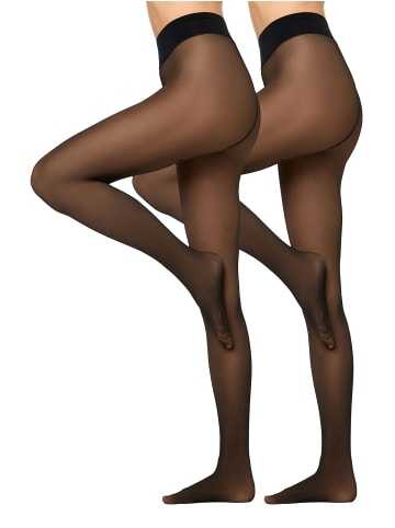 Nur Die Feinstrumpfhose Warm & Transparent Print in hearts back