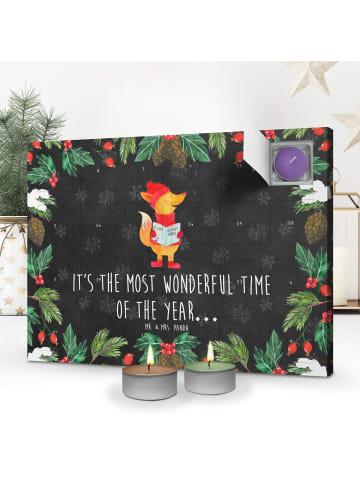 Mr. & Mrs. Panda Duftkerzen Adventskalender Fuchs Sänger mit Spruch in Kreidetafel