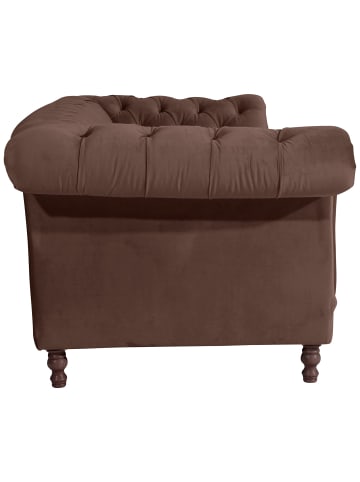 58 aufm Kessel CHESTERFIELD Sofa 3-Sitzer Kaylin Samtvelours braun