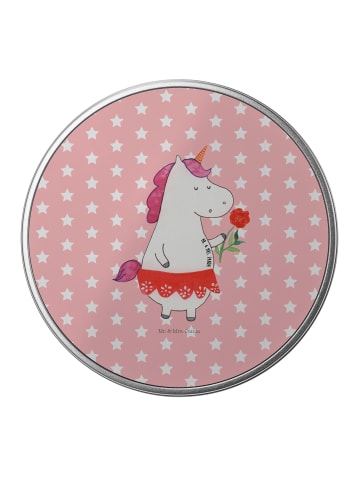 Mr. & Mrs. Panda Blechdose Einhorn Dame ohne Spruch in Rot Pastell