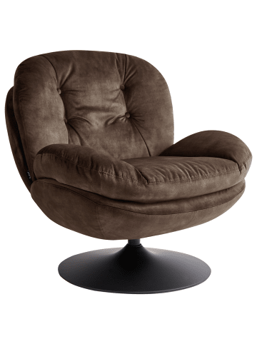 Beliani Sessel NOLVIK in Braun/Schwarz - (W) 82 x (H) 82 x (L) 85 cm