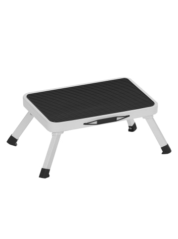 SONGMICS Trittleiter Brody in weiß - (B)44 x (H)17.5 x (T)32 cm
