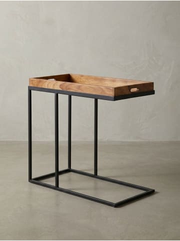 KADIMA DESIGN Beistelltisch WL5.667 holz 70x65x34 cm mit Metallgestell,