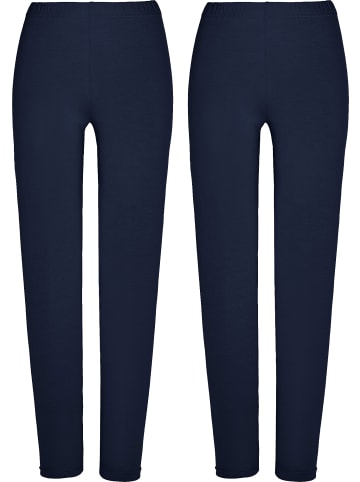 Erwin Müller Single-Jersey Leggings, lang 2er-Pack in marine/marine