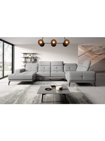 MF Design Nevido Recamiere Rechts in Mausgrau -  (L) 201 x (B) 350 x (H) 77 cm
