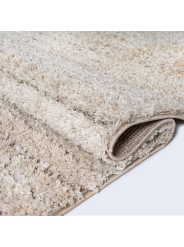 KADIMA DESIGN Teppichläufer Streifen weich wohnlich Wohnzimmer Schlafzimmer in Beige