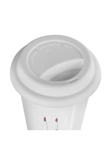 Mr. & Mrs. Panda ToGo Kaffeebecher Biene Happy ohne Spruch in Weiß