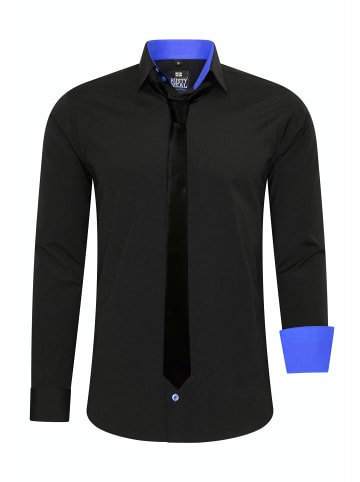 Rusty Neal Hemd mit Krawatte in Schwarz / Sax