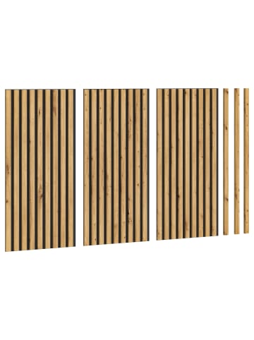 xonox.home Akustikpaneel 3er Set  (B/H/T: 40x80x2 cm) in anthrazit und Eiche Nachbildung